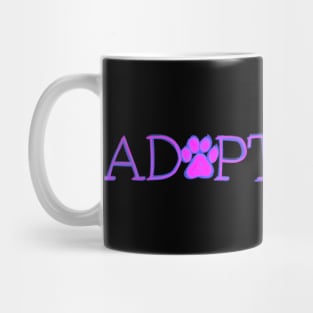 Adopt A Cat Purple Paw Pad Mug